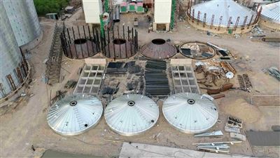 Hopper Silo Project Case fyrir hveiti og maís geymslu